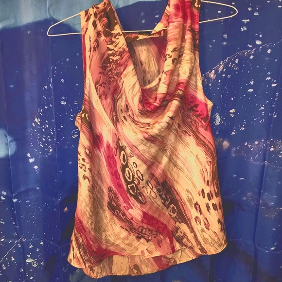 ANN TAYLOR Cowl Neck Blouse Shirt Top Womens's Size 16 - Picture 4 of 10